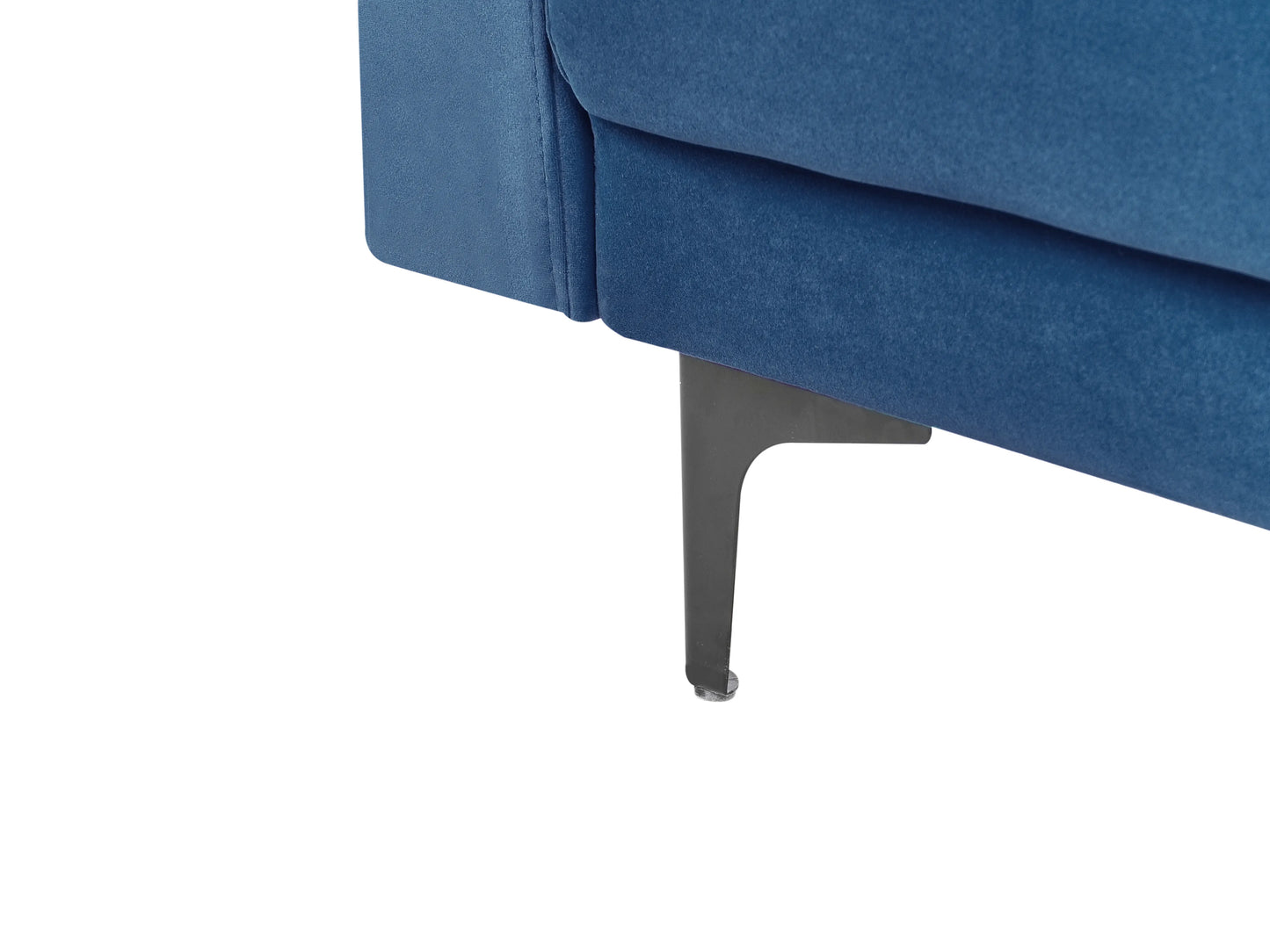  Modular Corner Sofa Bed 4 Seater ABERDEEN Velvet Blue Right Hand