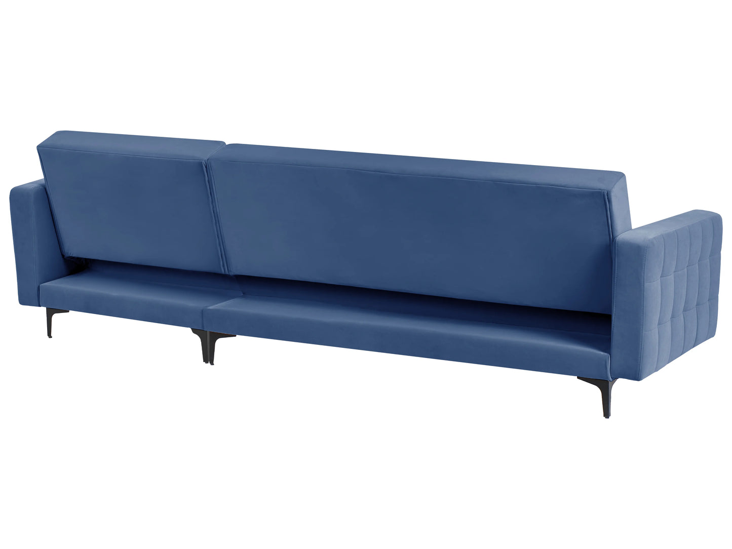  Modular Corner Sofa Bed 4 Seater ABERDEEN Velvet Blue Left Hand