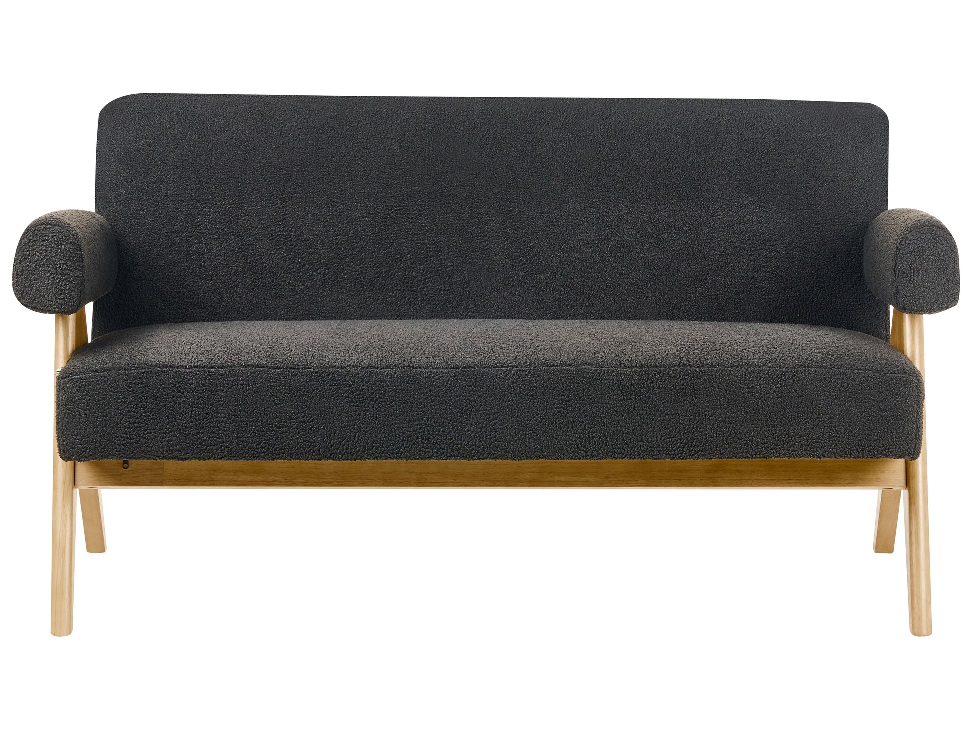  Living Room Set TAMRE Boucle Black/ Light Brown