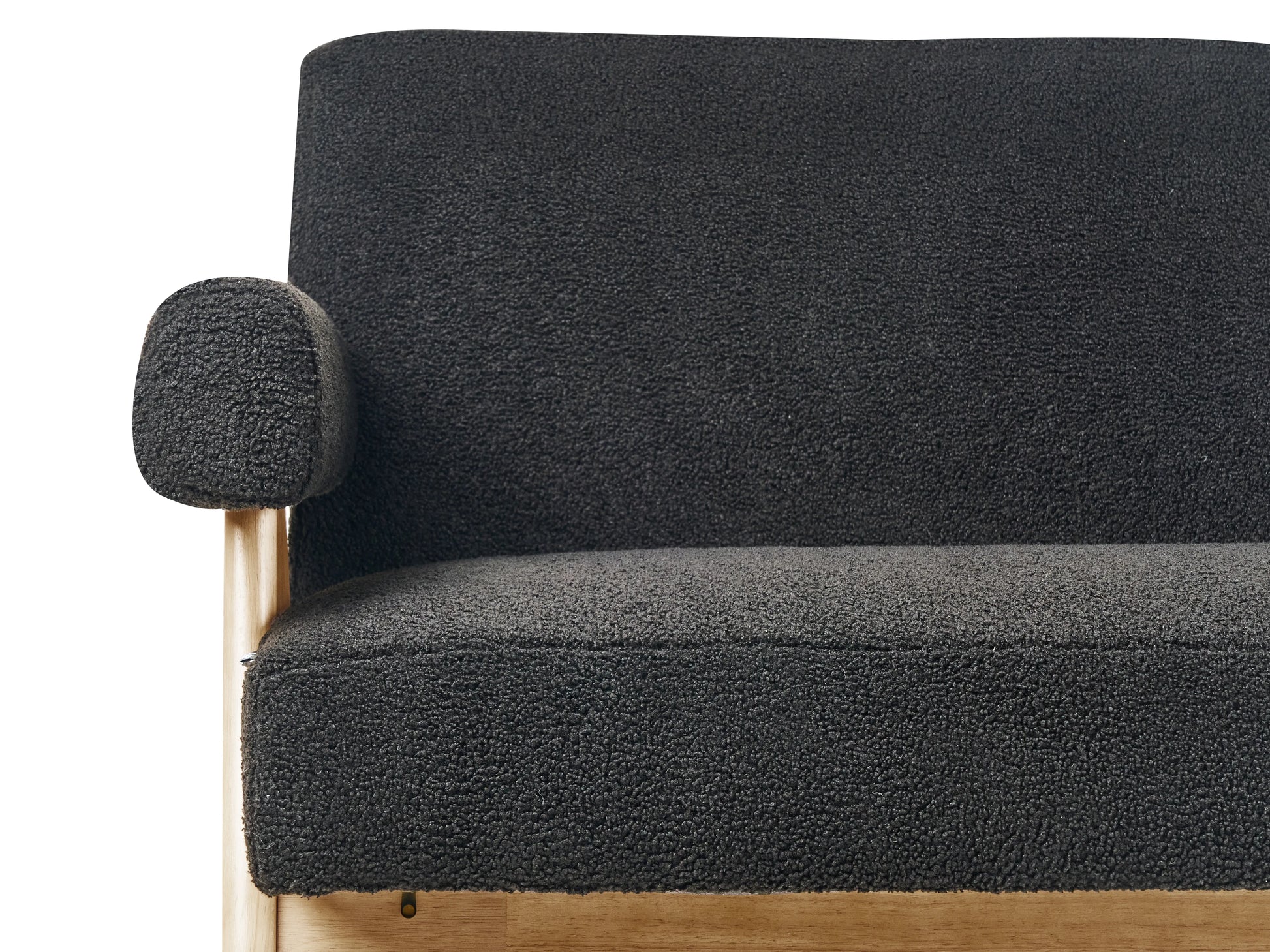  Living Room Set TAMRE Boucle Black/ Light Brown