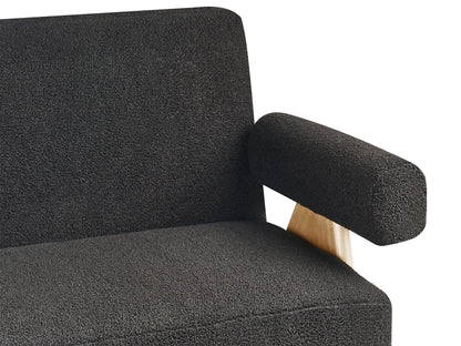  Living Room Set TAMRE Boucle Black/ Light Brown