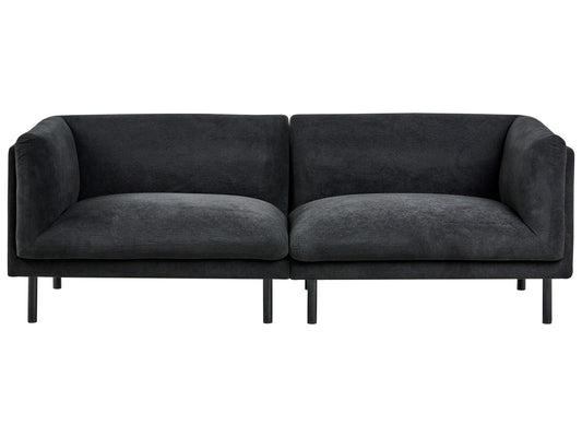  Sofa 3 Seater VORGOD Fabric Black