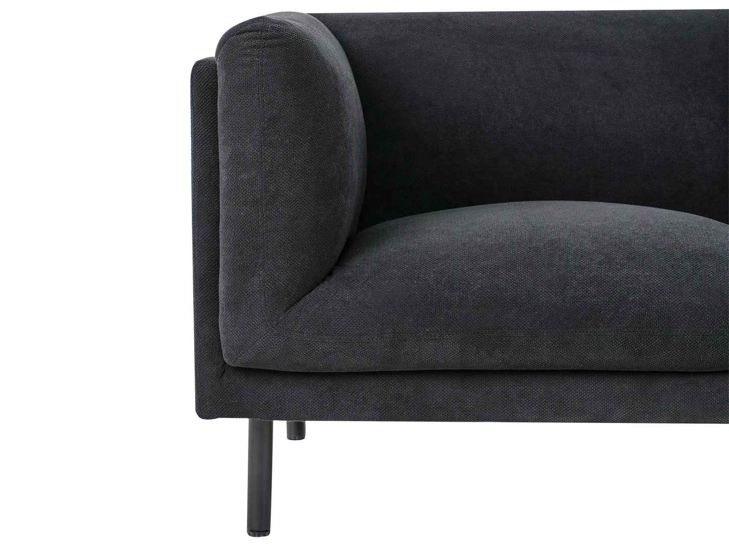  Sofa 3 Seater VORGOD Fabric Black