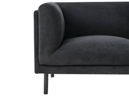  Sofa 3 Seater VORGOD Fabric Black