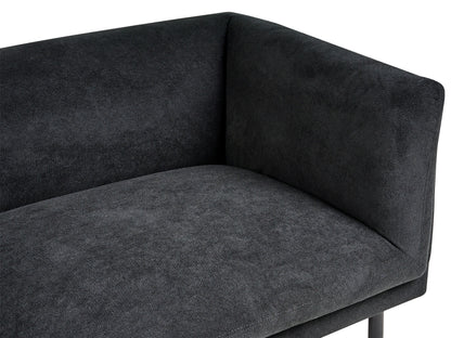  Sofa 3 Seater VORGOD Fabric Black