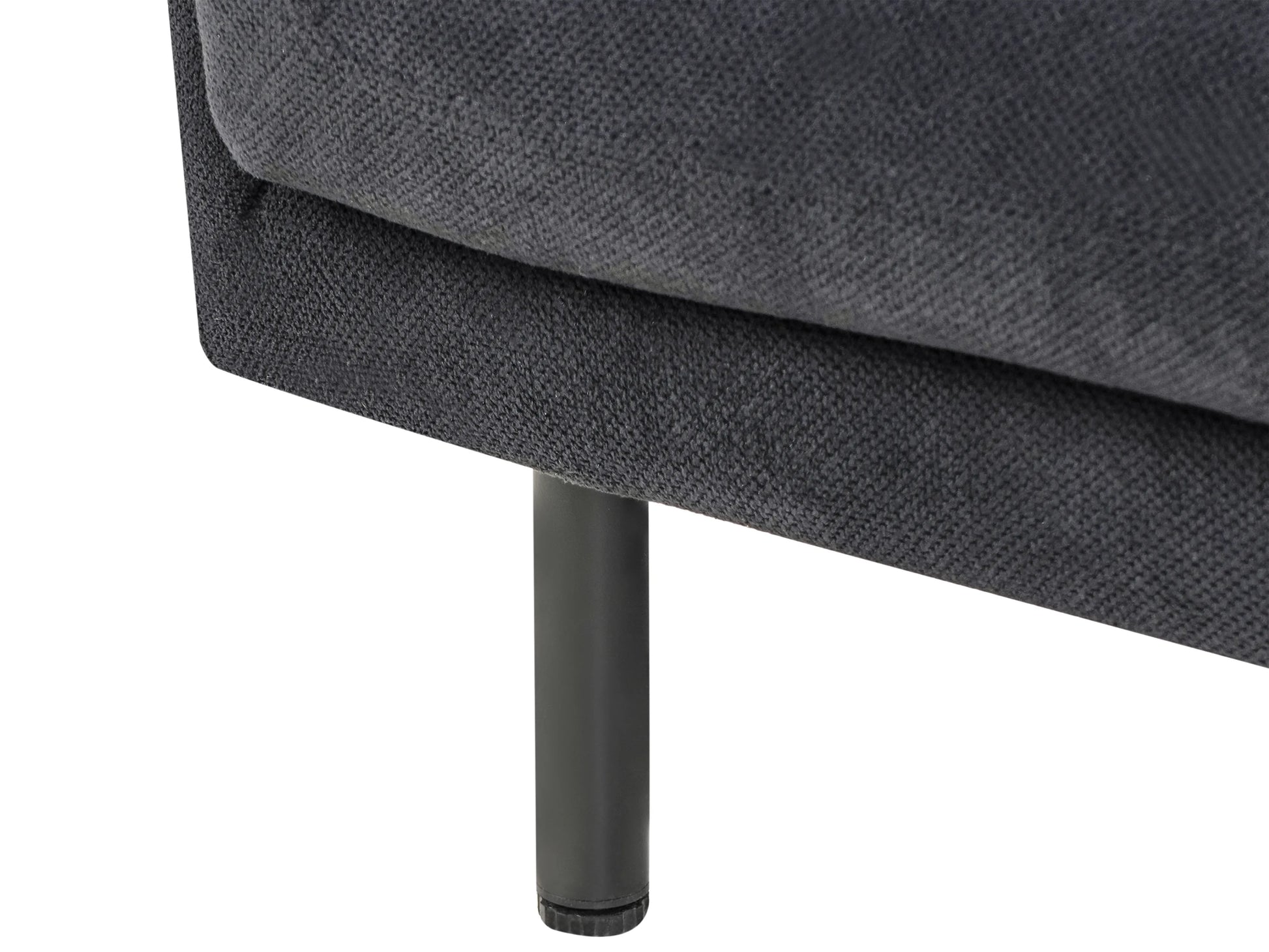  Sofa 3 Seater VORGOD Fabric Black