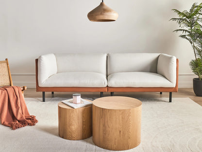  Sofa 3 Seater VORGOD Fabric Off-White