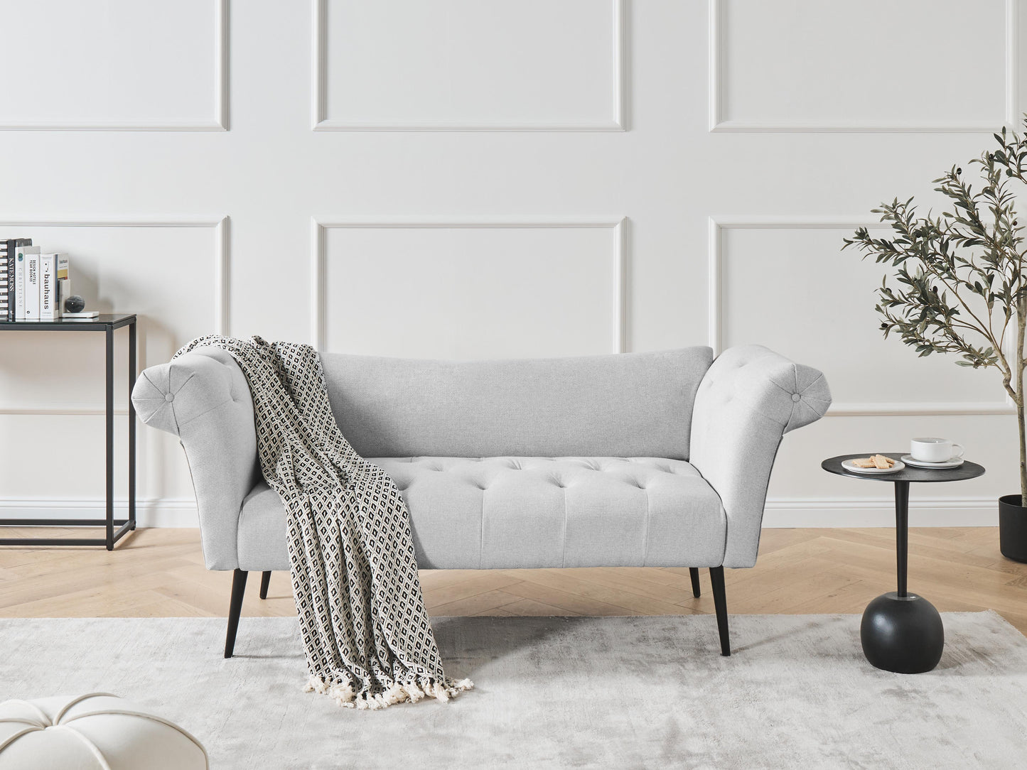  Chaise Longue NANTILLY Fabric Light Grey