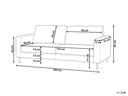  Sofa 3 Seater SAVALEN Fabric Off-White