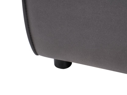  Corner Seat BRANDE Faux Leather Black Symmetrical