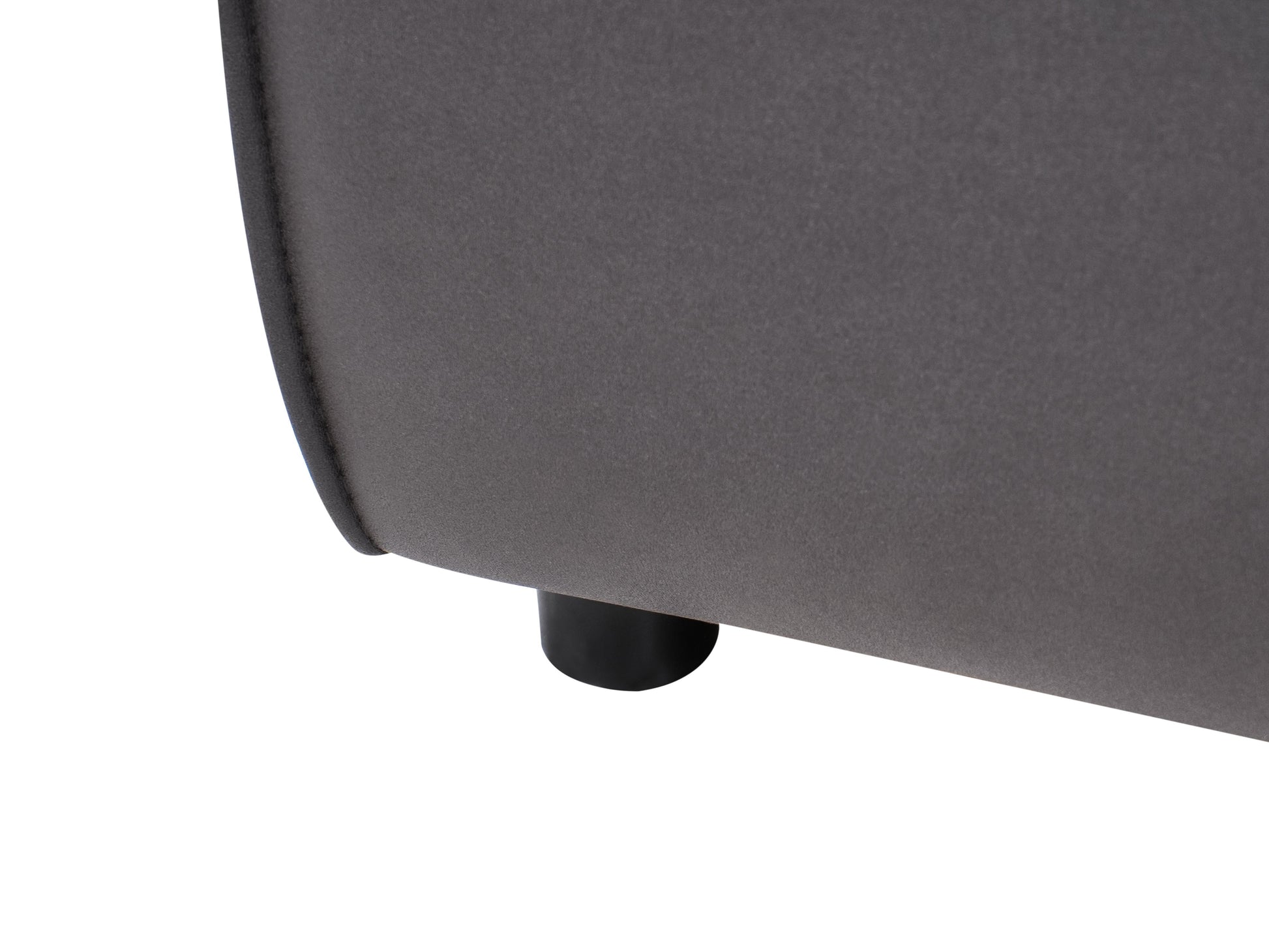  Left-Hand Chaise Lounge BRANDE Faux Leather Black