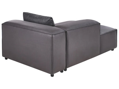  Right-Hand Chaise Lounge BRANDE Faux Leather Black