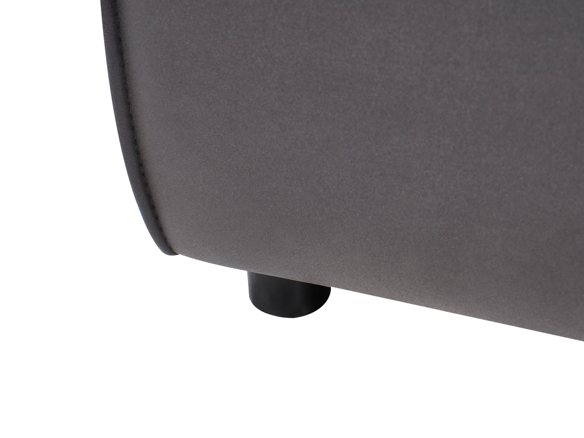  Right-Hand Chaise Lounge BRANDE Faux Leather Black
