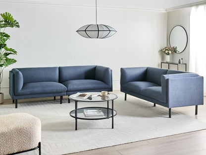  Sofa 3 Seater VORGOD Fabric Dark Blue