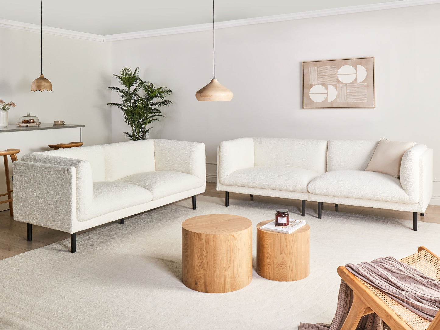  Sofa 3 Seater VORGOD Boucle Off-White