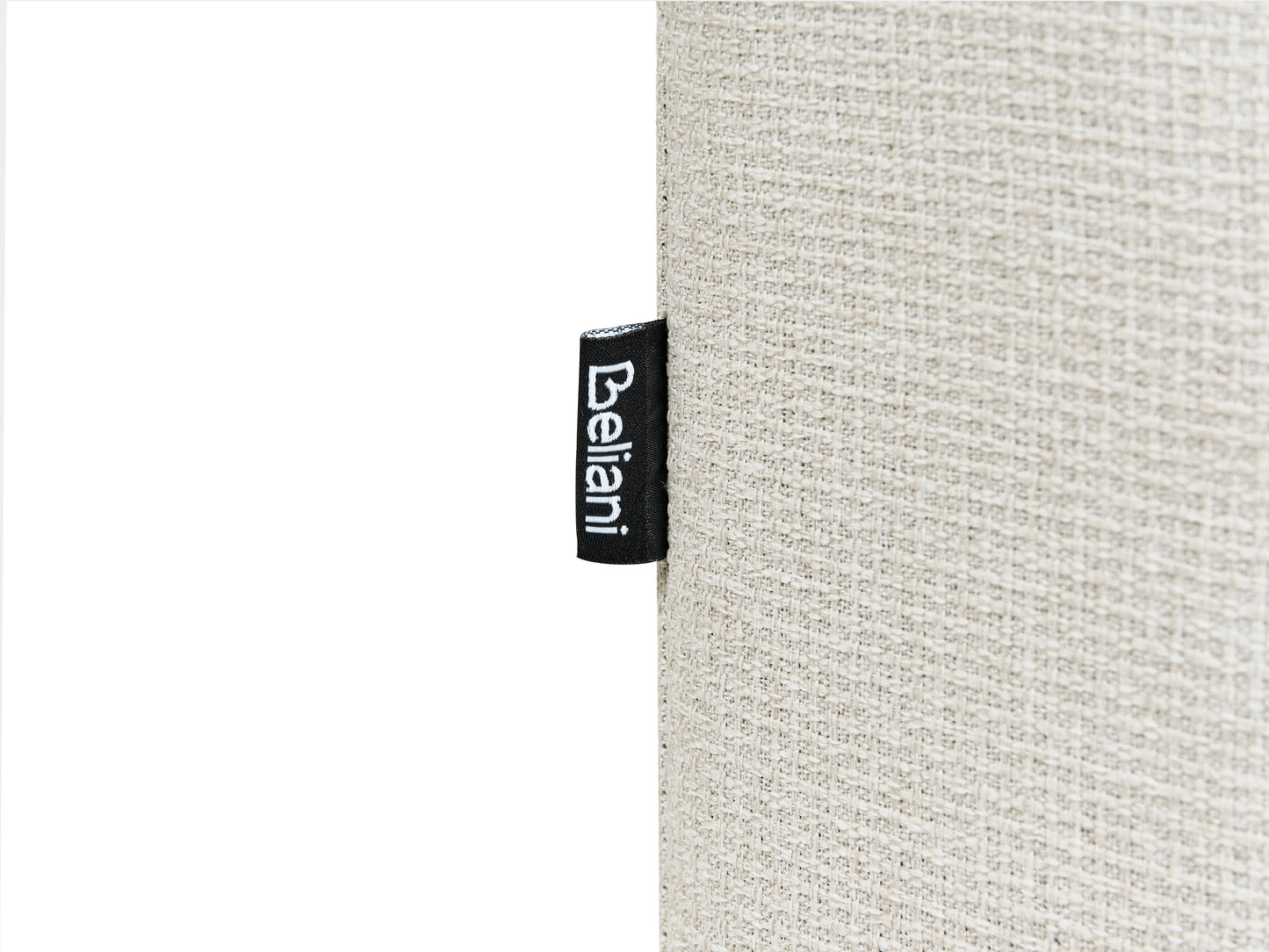  Corner Sofa Bed 3 Seater NASSJO Faux Linen Light Beige Left Hand
