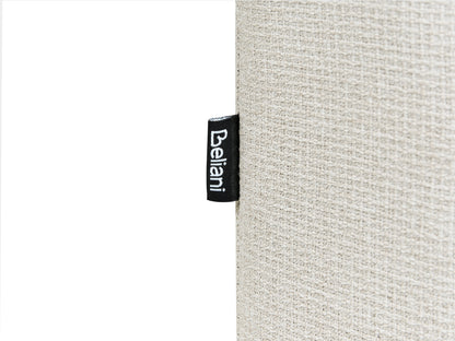  Corner Sofa Bed 3 Seater NASSJO Faux Linen Light Beige Left Hand